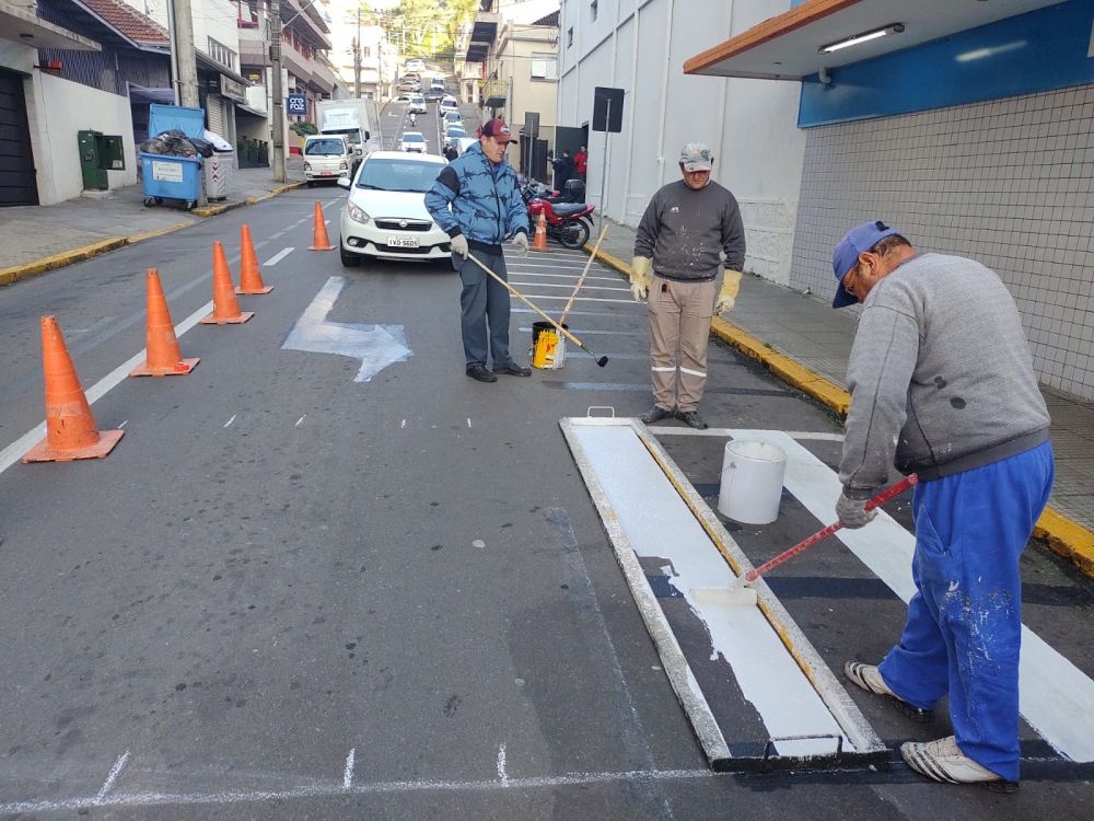 Faixa de pedestres na Rua Dr Antunes em Bento Gonçalves sofrerá alterações 