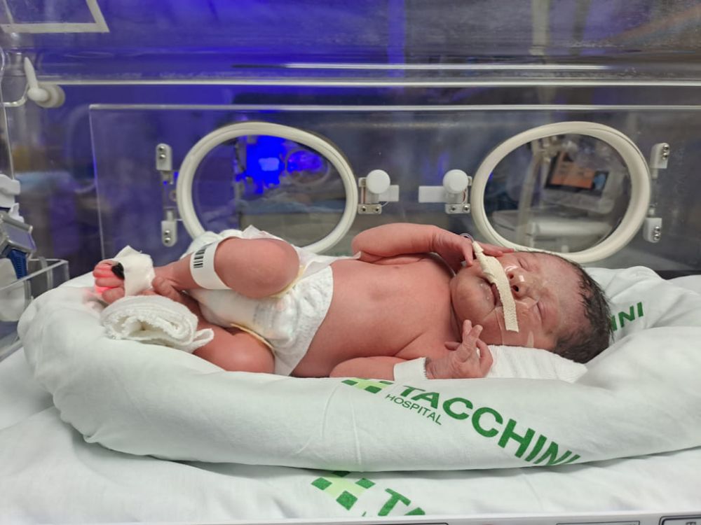 Heloísa é a primeira bebê a nascer na região em 2024