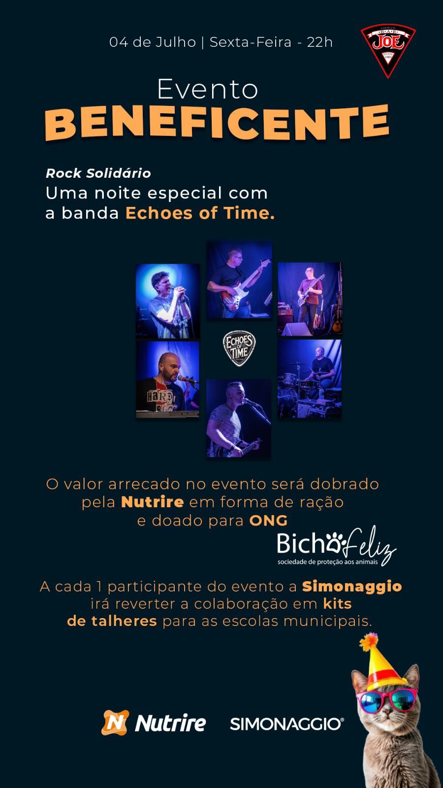 Nutrire promove evento beneficente em prol dos pets no Bar Joe