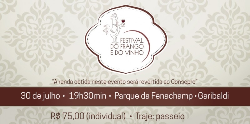 Festival do Frango e do Vinho acontece neste sábado