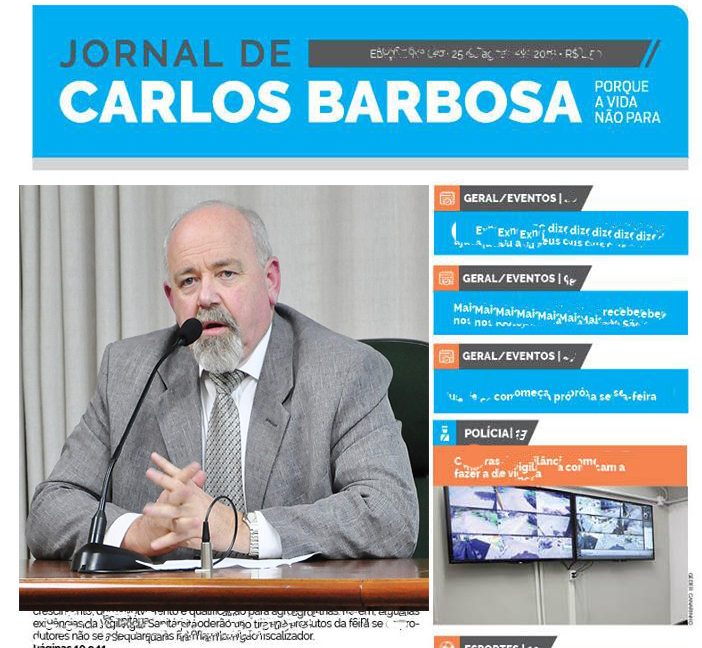 Ex-prefeito Xavier compra o Jornal de Carlos Barbosa