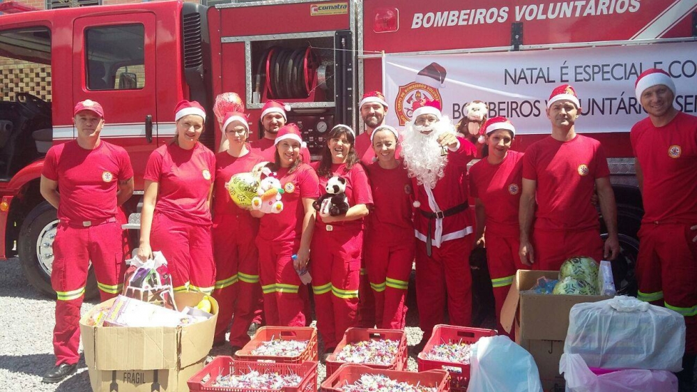Bombeiros de Carlos Barbosa aderem à campanha de Natal
