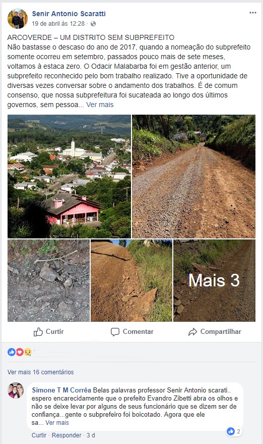 Pelas redes sociais, professor mostra o descaso da prefeitura com o distrito de Arcoverde