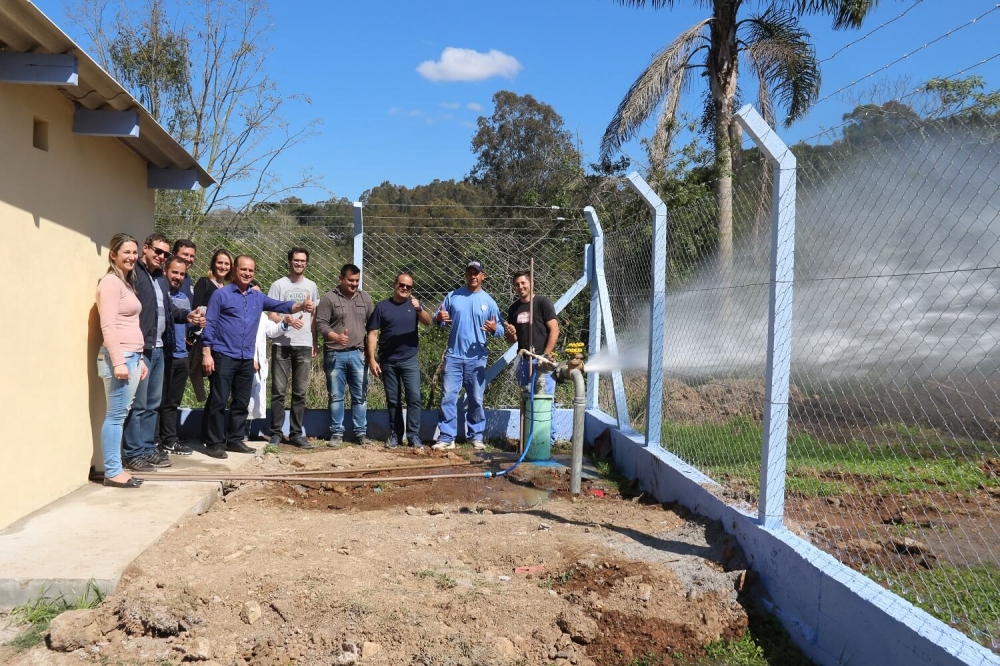 Poço artesiano  na região do bairro Chácaras em Garibaldi entra em funcionamento