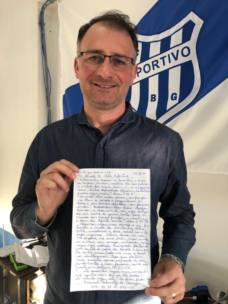 Arrependido,  torcedor do Esportivo entrega carta inusitada ao Clube