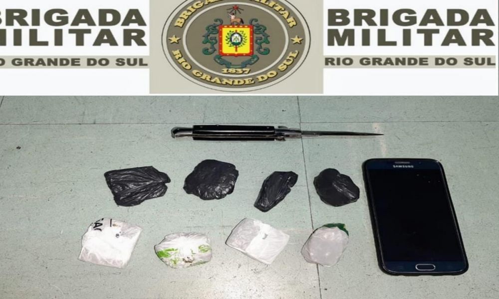 Brigada Militar prende indivíduo por posse de drogas em Garibaldi