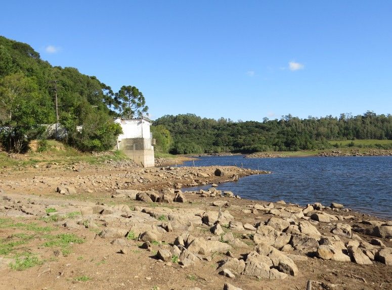 Barragem do Burati em Farroupilha está  2,9 metros abaixo do volume normal